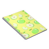 Carnet Pommes motif vectoriel vert (Côté Droit)