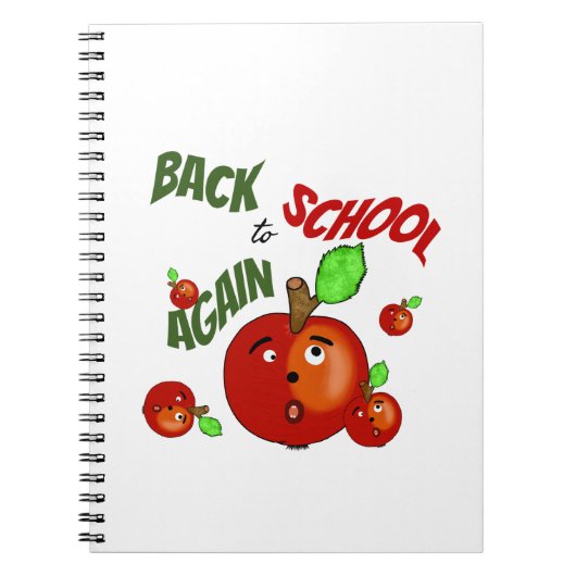 Carnet Pommes rouges de retour à l'école (Devant)
