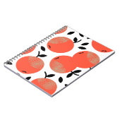 Carnet Pommes rouges : Motif texturé doré. (Côté gauche)
