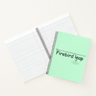Carnet Pompier Leap Mint vert et noir