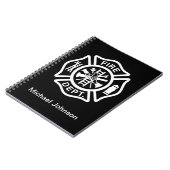 Carnet Pompier Pompier Pompier Service d'incendie Nom per (Côté gauche)