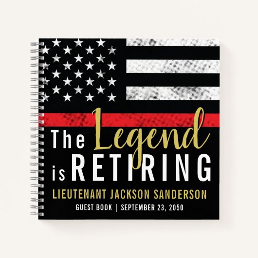 Carnet Pompier Retraite Partie pompier Invité (Devant)