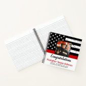 Carnet Pompier Retraite Photo Mince Red Line Invité (Intérieur)