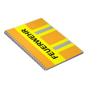 Carnet Pompier Symbole Uniforme Couleur de sable (Côté Droit)