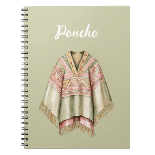 Carnet Poncho Rose Avocat Menthe