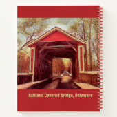 Carnet Pont couvert rouge Ashland dans le Delaware sur Re (Dos)