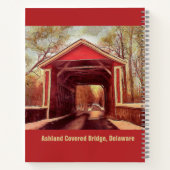 Carnet Pont couvert rouge Ashland dans le Delaware sur Re (Dos)