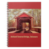 Carnet Pont couvert rouge Ashland dans le Delaware sur ro (Devant)