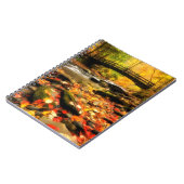 Carnet Pont en bois et crique dans l'automne (Côté gauche)