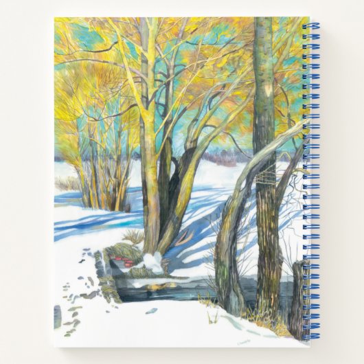 Carnet pont en hiver Peinture Watercol (Dos)