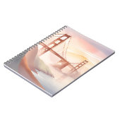 Carnet Pont Golden Gate | Belle aquarelle du lever du sol (Côté gauche)