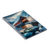 Carnet Pont hivernal enneigé & rivière (Côté Droit)
