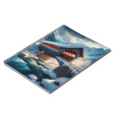 Carnet Pont hivernal enneigé & rivière (Côté gauche)