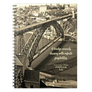 Carnet Pont Porto au-dessus du fleuve Douro, Portugal, sé
