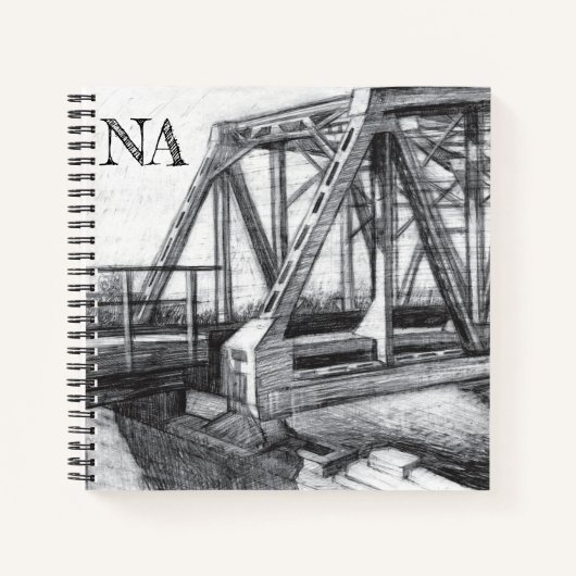 Carnet Pont vieux pencilart Monochrome (Devant)