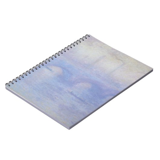 Carnet Pont Waterloo, effet Mist par Claude Monet (Côté gauche)