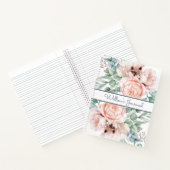 Carnet Pony rose Floral Botanique Blanc (Intérieur)