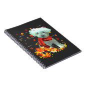 Carnet Poochon Écharpe d'automne - Chiens Feuilles d'auto (Côté Droit)