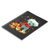 Carnet Poochon Écharpe d'automne - Chiens Feuilles d'auto (Côté gauche)
