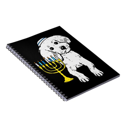 Carnet Poodle Chien Juif Poodle Chien Menorah Hanoukka Pa (Côté Droit)
