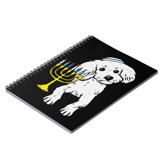 Carnet Poodle Chien Juif Poodle Chien Menorah Hanoukka Pa (Côté gauche)