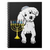 Carnet Poodle Chien Juif Poodle Chien Menorah Hanoukka Pa (Devant)