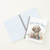 Carnet Poodle Chien Maman Floral (Intérieur)