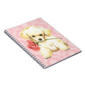 Carnet Poodle de jouets Rose Valentine (Côté Droit)