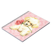 Carnet Poodle de jouets Rose Valentine (Côté gauche)