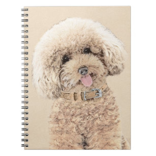 Carnet Poodle (Jouet, Miniature) Peinture originale de Ch