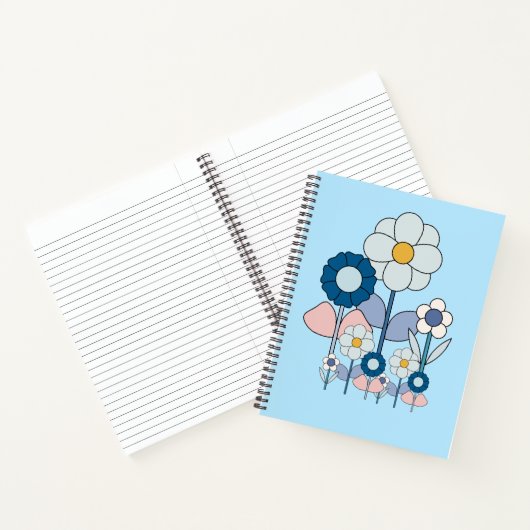 Carnet Pop art basique pastel fleurs champ (Intérieur)