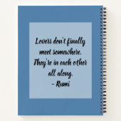 Carnet Pop art | Deux femmes | Citation de Rumi Love (Dos)