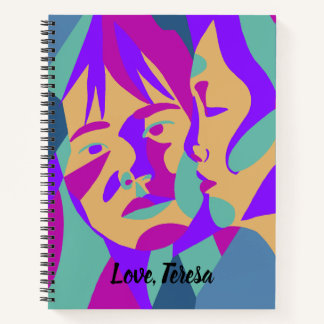 Carnet Pop art | Deux femmes | Citation de Rumi Love