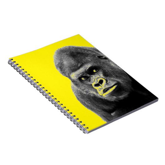 Carnet Pop Art Gorilla Jaune Grey (Côté Droit)