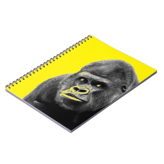 Carnet Pop Art Gorilla Jaune Grey (Côté gauche)