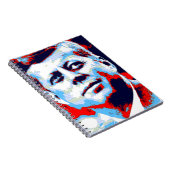 Carnet Pop Art JFK John F. Kennedy Red Blue (Côté Droit)