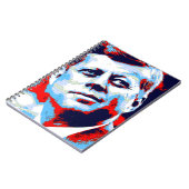Carnet Pop Art JFK John F. Kennedy Red Blue (Côté gauche)
