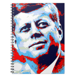 Carnet Pop Art JFK John F. Kennedy Red Blue