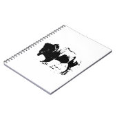 Carnet Pop Art noir et blanc Buffalo Silhouette (Côté gauche)