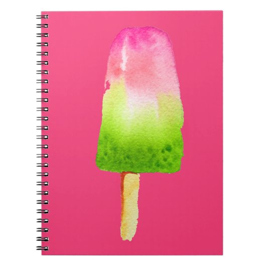 Carnet pop art pâsicle de framboise été (Devant)