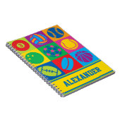 Carnet Pop Art Sports Balls (Côté Droit)
