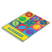 Carnet Pop Art Sports Balls (Côté gauche)