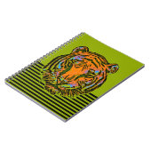 Carnet Pop Art TIGER HEAD + votre backgr. & idées (Côté gauche)