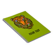 Carnet Pop Art TIGER HEAD + votre backgr. & idées (Côté Droit)
