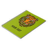 Carnet Pop Art TIGER HEAD + votre backgr. & idées (Côté gauche)