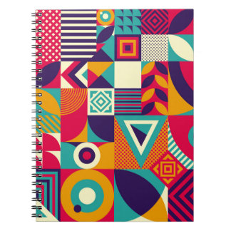 Carnet Pop formes géométriques abstraites, motif transpar