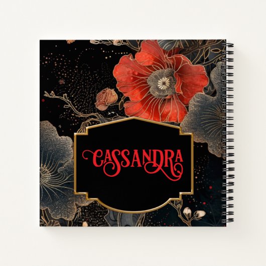 Carnet Poppies célestes personnalisées (Dos)