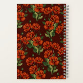 Carnet Poppies Crimson Dark Botanical (Verso)