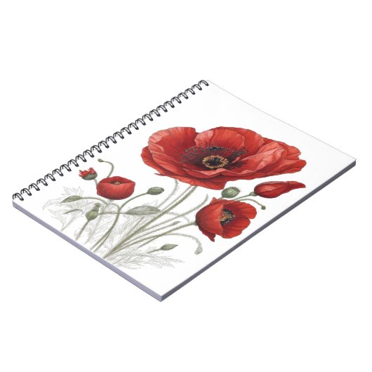 Carnet Poppies rouges (Côté gauche)