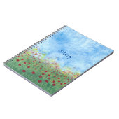 Carnet Poppies rouges sur le terrain Journaux personnalis (Côté gauche)